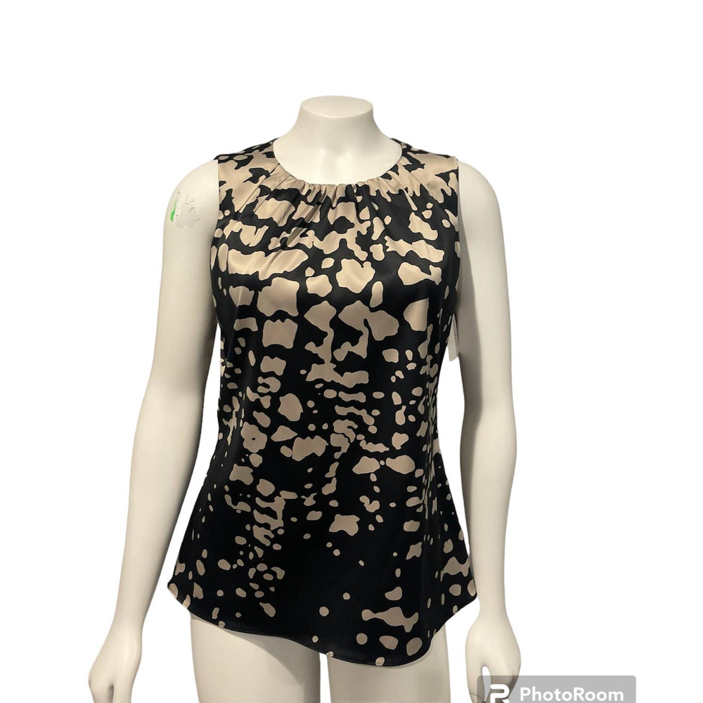 tahari black and crream tank NWT